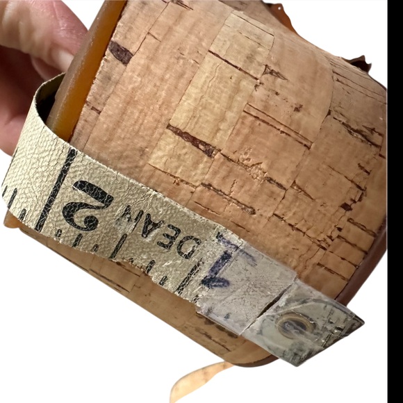 Kork Ease Sabrina Cognac Brown Leather Wedge Sandals Size 8 - Picture 10 of 10